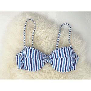 NWT J. Crew Seersucker Underwire Bikini Top